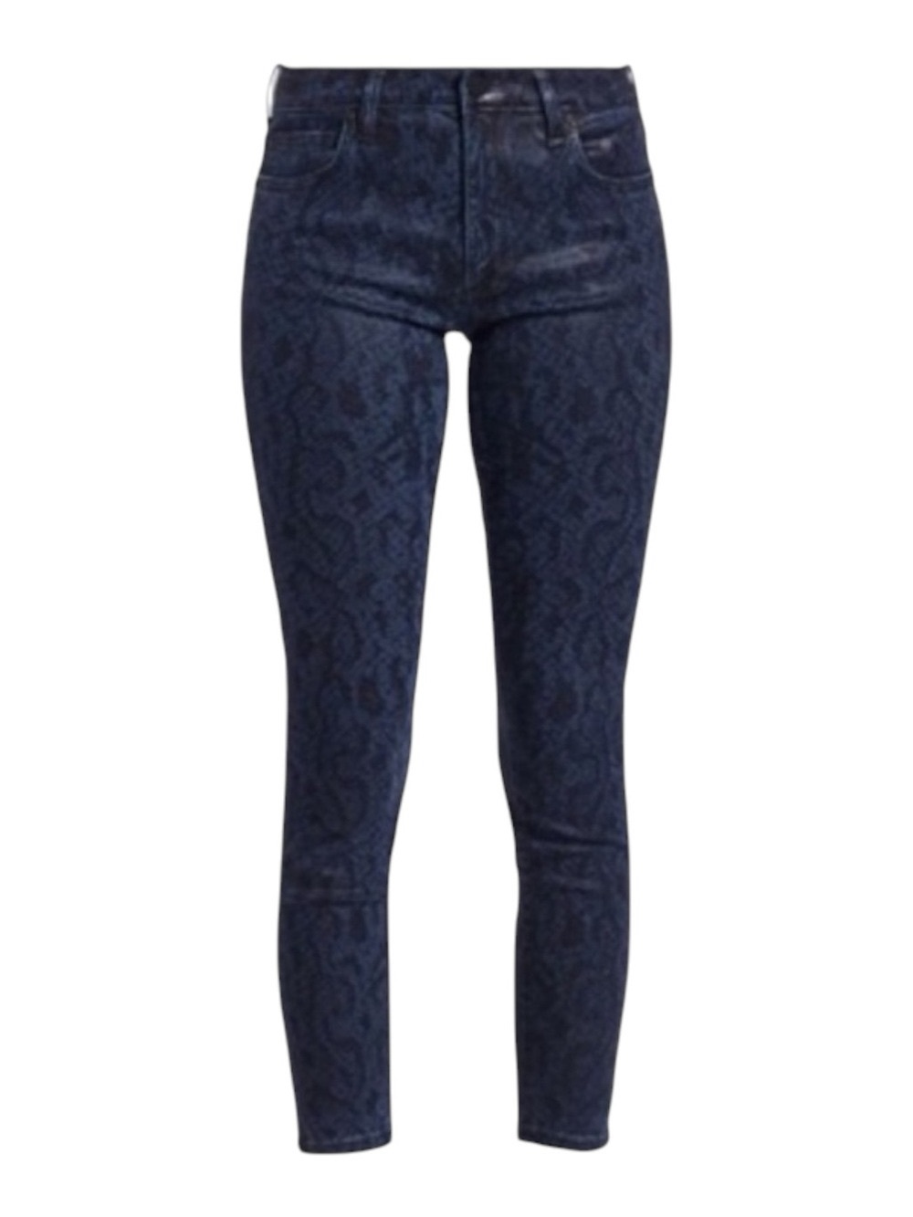 new Joe's Jeans ㋛ Charlie Skinny High Waist Jean ㋛ Coated Navy Python Print ㋛ - Picture 4 of 16